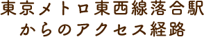 東京メトロ東西線落合駅からのアクセス経路