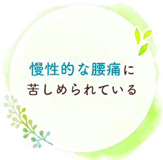 慢性的な腰痛に苦しめられている